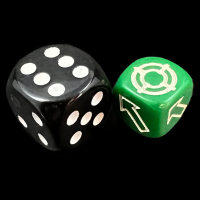 CLEARANCE D&G Opaque Green Scatter 12mm D6 Dice