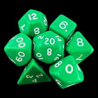 D&G Opaque Green 7 Dice Polyset