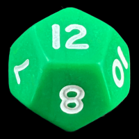 D&G Opaque Green D12 Dice
