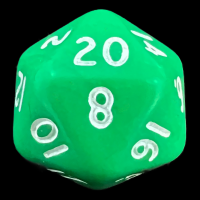 D&G Opaque Green D20 Dice