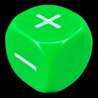 D&G Opaque Green & White Fudge Fate D6 Dice