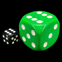 D&G Opaque Green MASSIVE 36mm D6 Spot Dice
