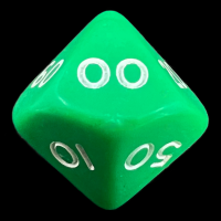 D&G Opaque Green Percentile Dice