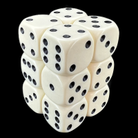 D&G Opaque Ivory 12 x D6 Dice Set