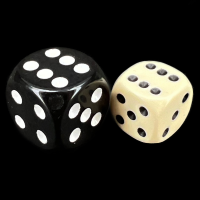 D&G Opaque Ivory 12mm D6 Spot Dice