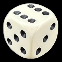 D&G Opaque Ivory 16mm D6 Spot Dice