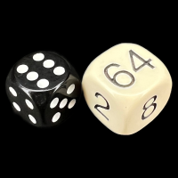 D&G Opaque Ivory Backgammon Doubling Cube 18mm D6 Dice