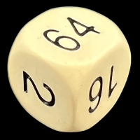 D&G Opaque Ivory Backgammon Doubling Cube 16mm D6 Dice