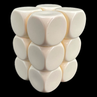 D&G Opaque Blank Ivory 16mm 10 x D6 Dice Set