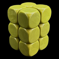 D&G Opaque Blank Light Khaki 16mm 12 x D6 Dice Set