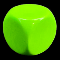 D&G Opaque Blank Lime Green 16mm D6 Dice