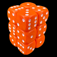 D&G Opaque Orange 12 x D6 Dice Set