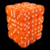 D&G Opaque Orange 36 x D6 Dice Set