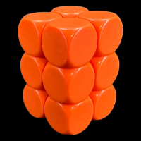 D&G Opaque Blank Orange 16mm 12 x D6 Dice Set