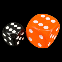 D&G Opaque Orange JUMBO 22mm D6 Spot Dice