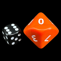 D&G Opaque Orange JUMBO 34mm D10 Dice