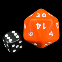 D&G Opaque Orange JUMBO 34mm D20 Dice