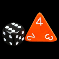 D&G Opaque Orange JUMBO 34mm D4 Dice