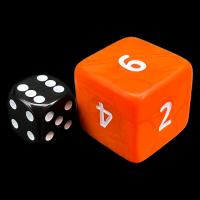 D&G Opaque Orange JUMBO 34mm D6 Dice