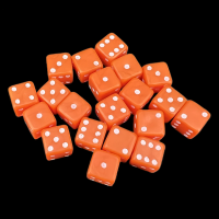 D&G Opaque Orange MINI 7mm 20 x D6 Dice Set
