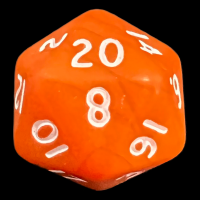 D&G Opaque Orange D20 Dice