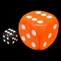 D&G Opaque Orange MASSIVE 36mm D6 Spot Dice