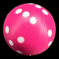 D&amp;G Opaque  Pink &amp; White Ball &#039;Round&#039; 22mm D6 Spot Dice
