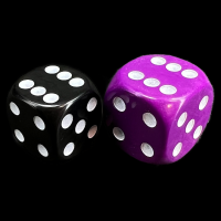 D&G Opaque Purple JUMBO 18mm D6 Spot Dice