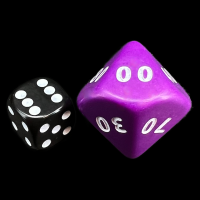 D&G Opaque Purple JUMBO 34mm Percentile Dice
