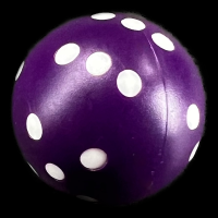 D&amp;G Opaque Purple &amp; White Ball &#039;Round&#039; 22mm D6 Spot Dice