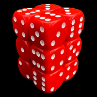 D&G Opaque Red 12 x D6 Dice Set