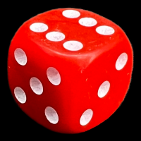 D&G Opaque Red 16mm D6 Spot Dice
