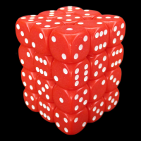 D&G Opaque Red 36 x D6 Dice Set