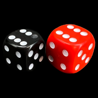 D&G Opaque Red JUMBO 18mm D6 Spot Dice