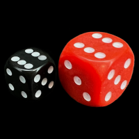 D&G Opaque Red JUMBO 22mm D6 Spot Dice