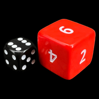 D&G Opaque Red JUMBO 34mm D6 Dice