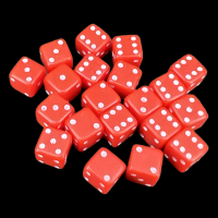 D&G Opaque Red MINI 7mm 20 x D6 Dice Set