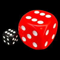 D&G Opaque Red MASSIVE 36mm D6 Spot Dice