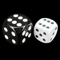D&G Opaque White 12mm D6 Spot Dice