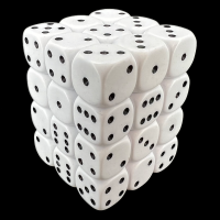 D&G Opaque White 36 x D6 Dice Set