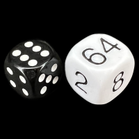 D&G Opaque White Backgammon Doubling Cube 18mm D6 Dice