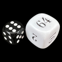 D&G Opaque White Backgammon Doubling Cube 22mm D6 Dice