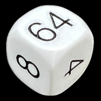 D&G Opaque White Backgammon Doubling Cube 16mm D6 Dice