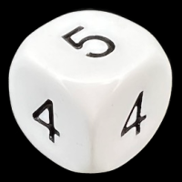 D&G Opaque White & Green Average D6 Dice