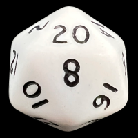 D&G Opaque White D20 Dice