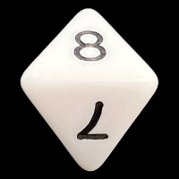 D&G Opaque White D8 Dice