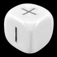 D&G Opaque White & Black Fudge Fate D6 Dice