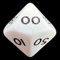 D&G Opaque White Percentile Dice
