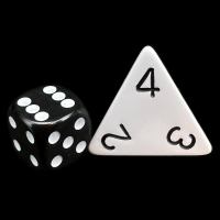 D&G Opaque White JUMBO 34mm D4 Dice