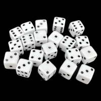 D&G Opaque White MINI 7mm 20 x D6 Dice Set